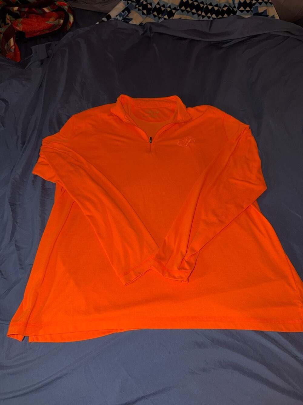 Orvis Sea Pines Resort Quarter-Zip Performance Pullover Shirt Orange Size XL A5